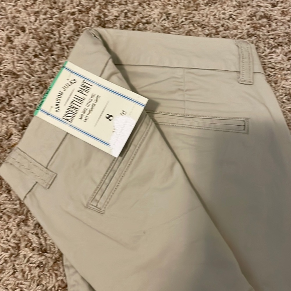 Maison Jules khaki cropped pant